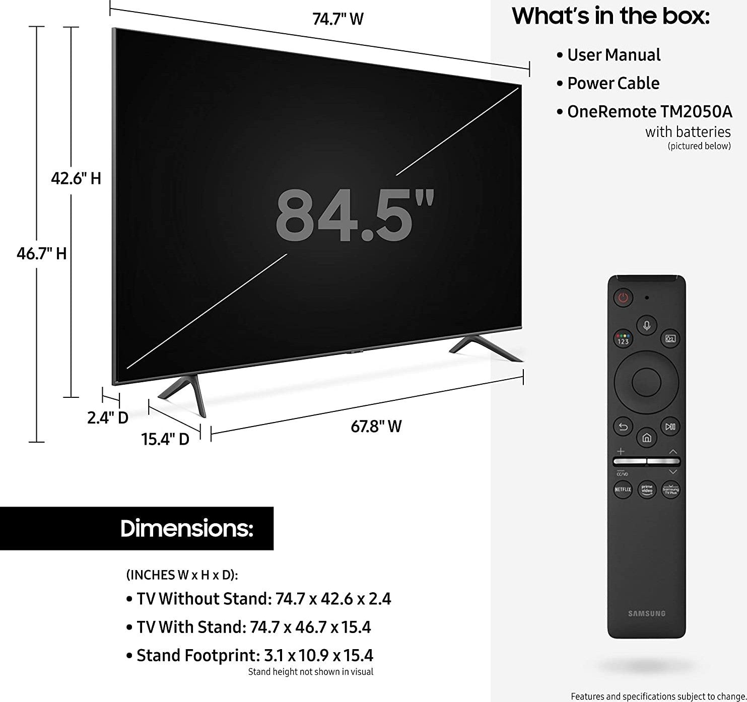 Samsung QLED 85" Q8F 4K  Smart TV (2025) 120HZ