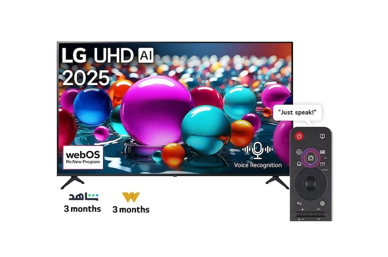 LG 55" LED Smart TV, 4K UHD, AI Magic Remote, Webos25