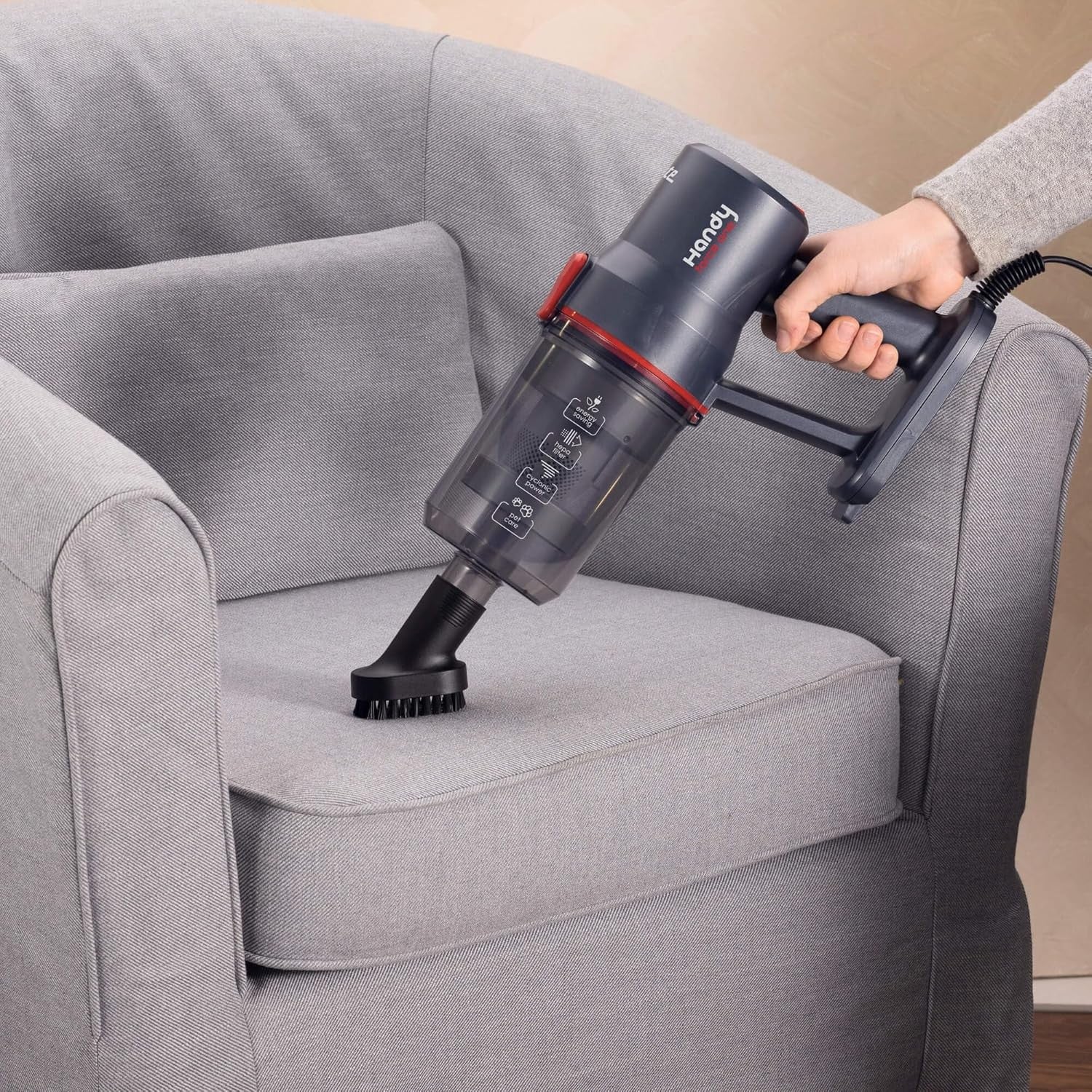 Ariete Handy Force One Corded Electric Vacuum Stick, 600 Watts