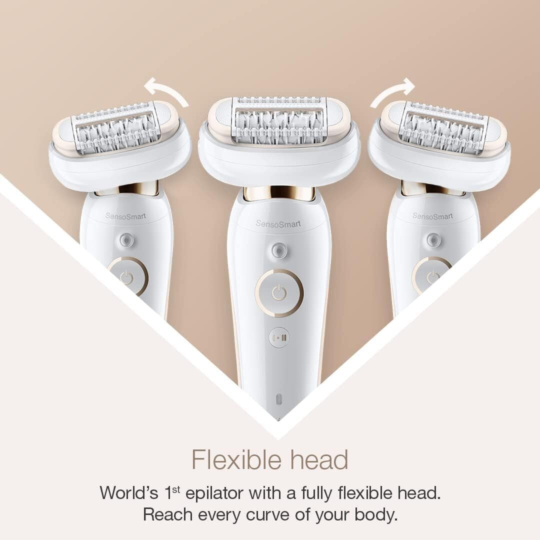 Braun Silk-épil 9 Flex Wet & Dry Epilator, 360° Flexible Head for Easy Epilation