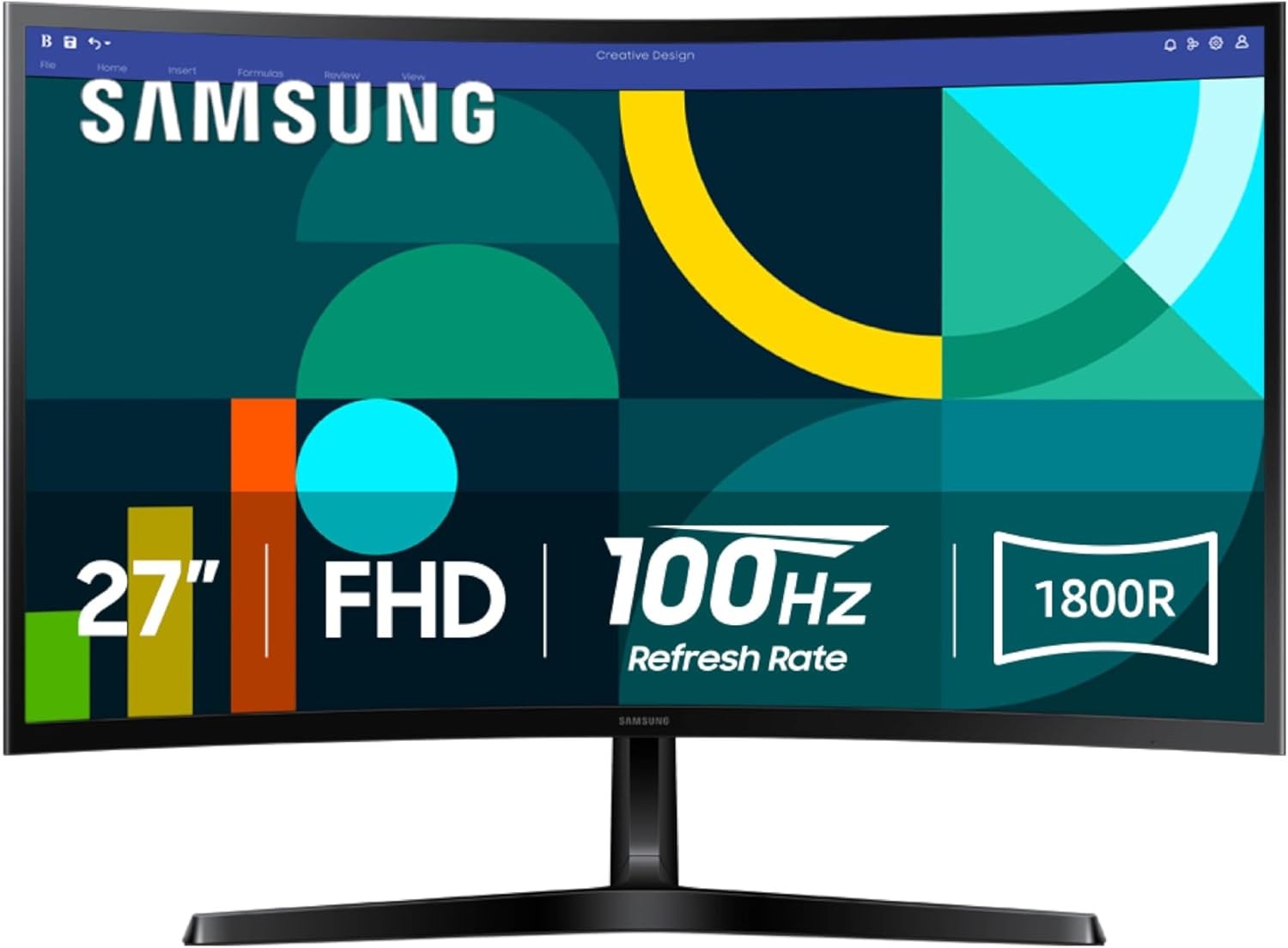 Samsung 27" Essential S3 Series FHD Curved Computer Monitor