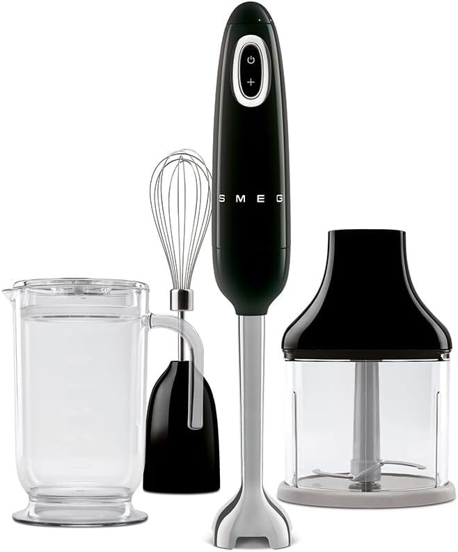 Smeg 700 Watts Hand Blender, Turbo Function & Flow blend Cutting System, Black