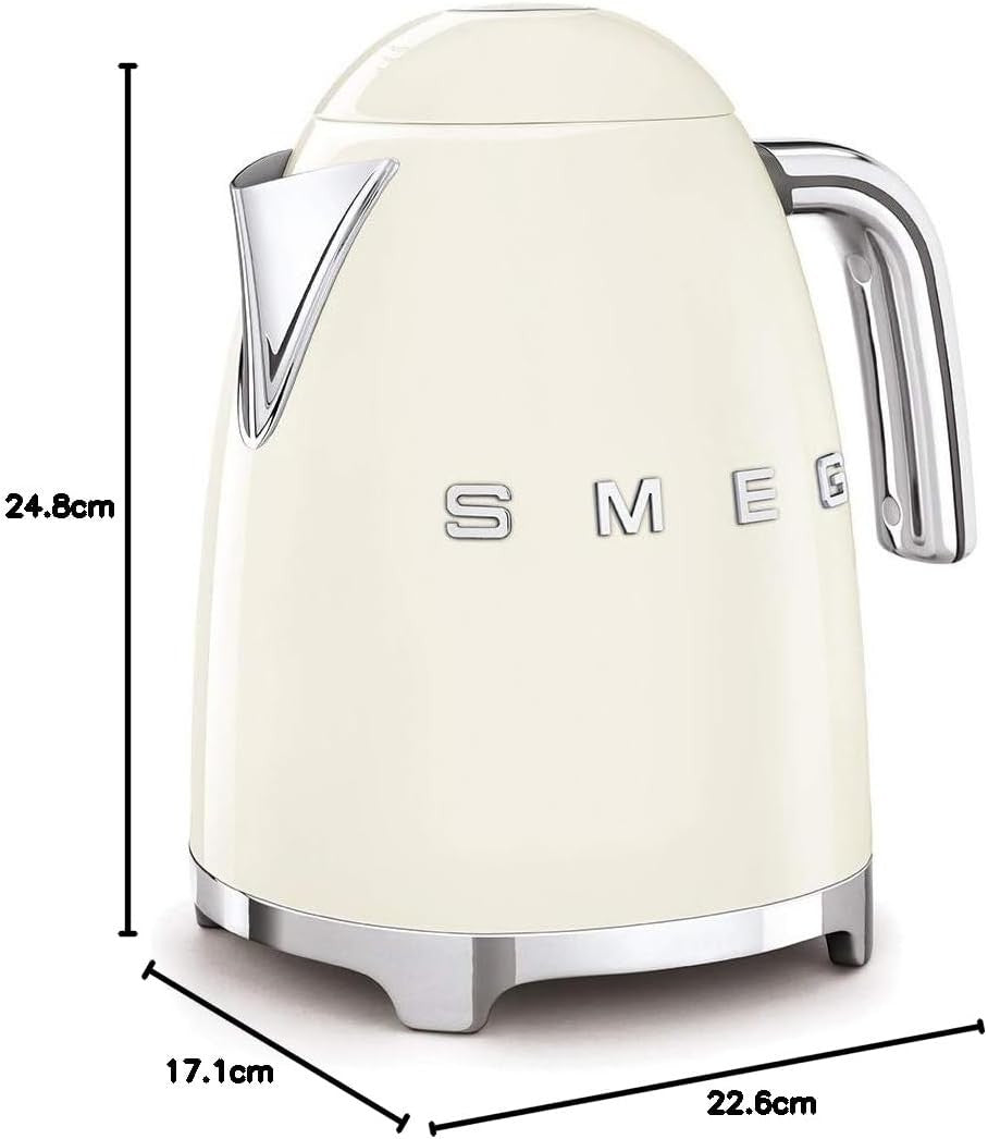 Smeg 1.7 L Retro Style Kettle, Cream