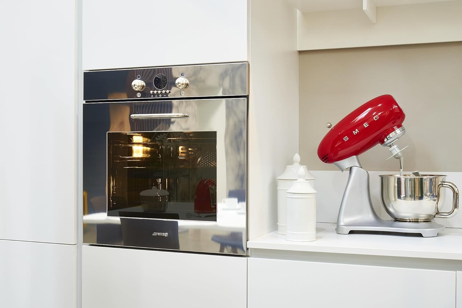 Smeg 800 Watts Planetary Stand Mixer, Red
