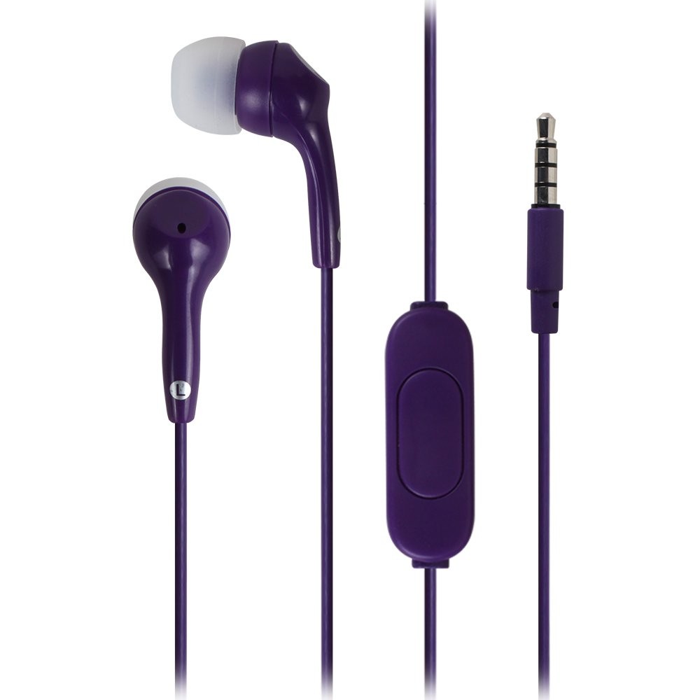 Motorola, Earbuds, 2 wired Earphones, Purple