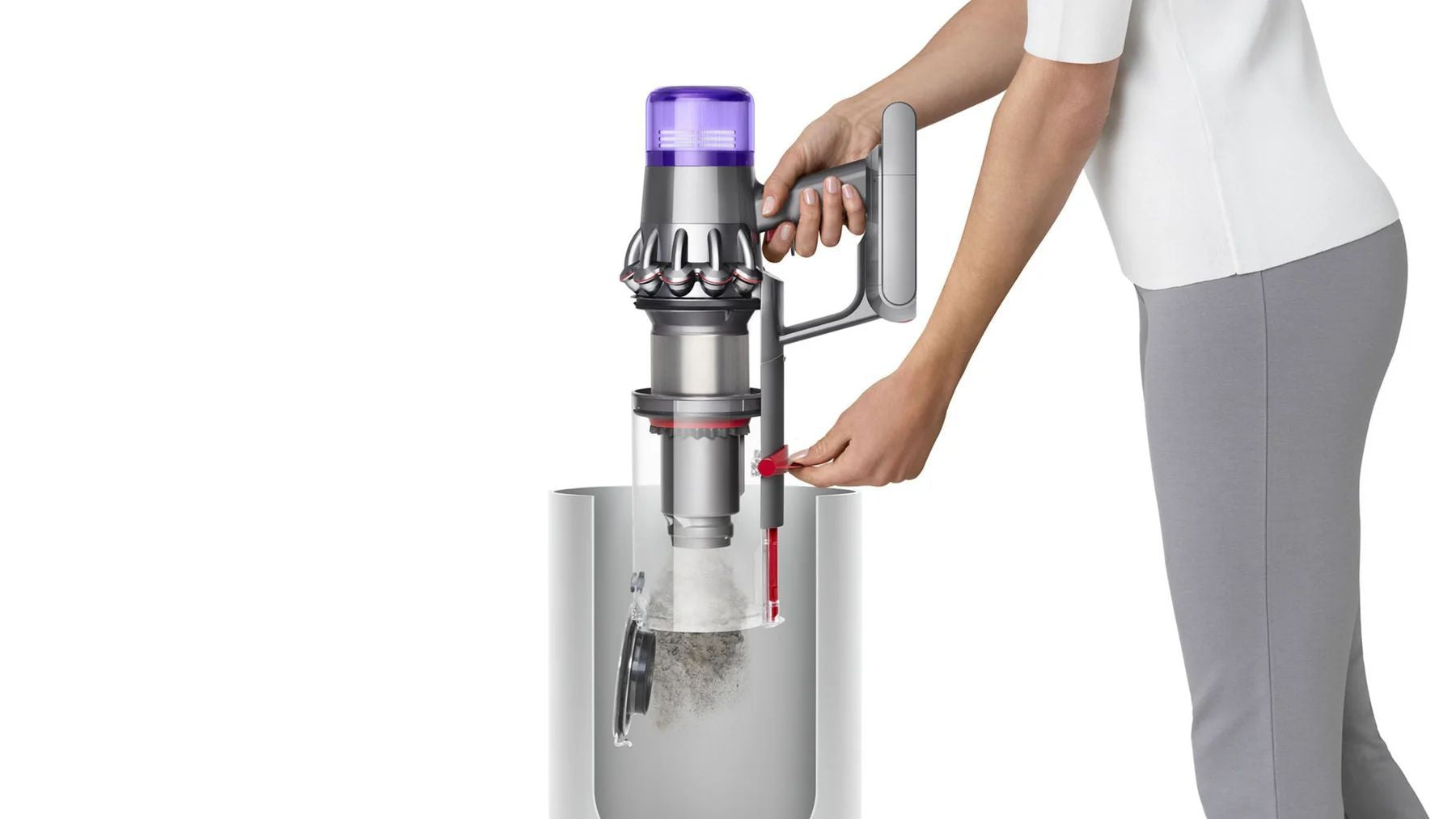 Dyson V11 Fluffy Cordless Vacuum Cleaner, Nickel/Red