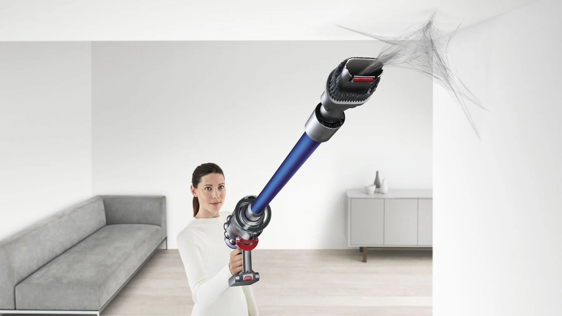 Dyson V11 Fluffy Cordless Vacuum Cleaner, Nickel/Red