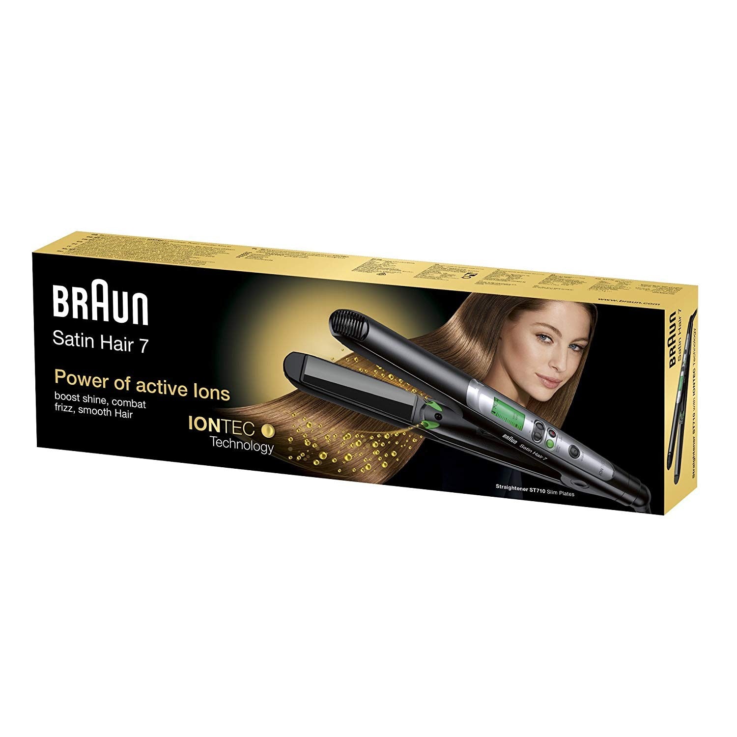 Braun, Satin Hair 7 Iontec Straightener, Black