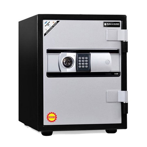 Salvado, Fire Resistant Safe Cabinet, Grey / Black