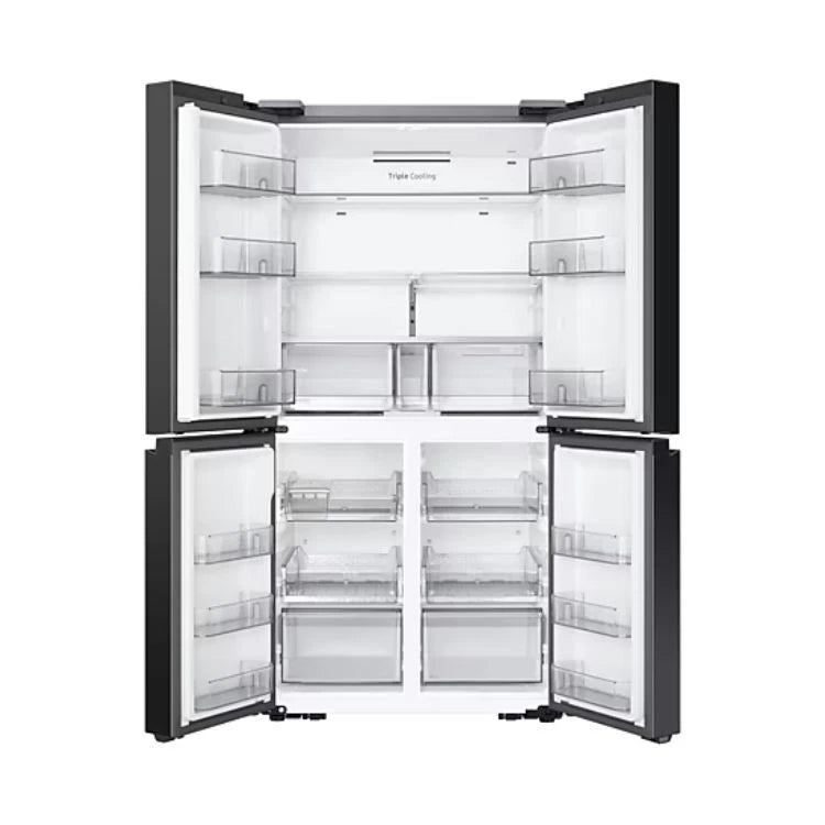 Samsung Bespoke T Style French Door Refrigerator, Black Glass
