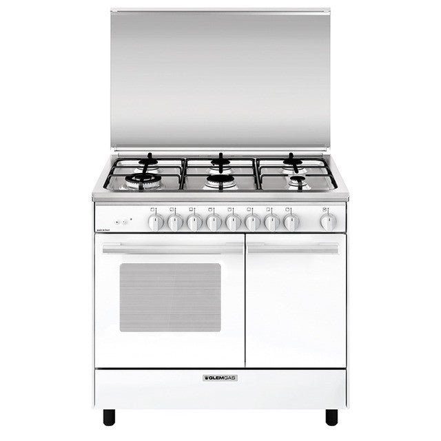 Glem Gas, Gas Oven With Gas Grill, 90 CM, White