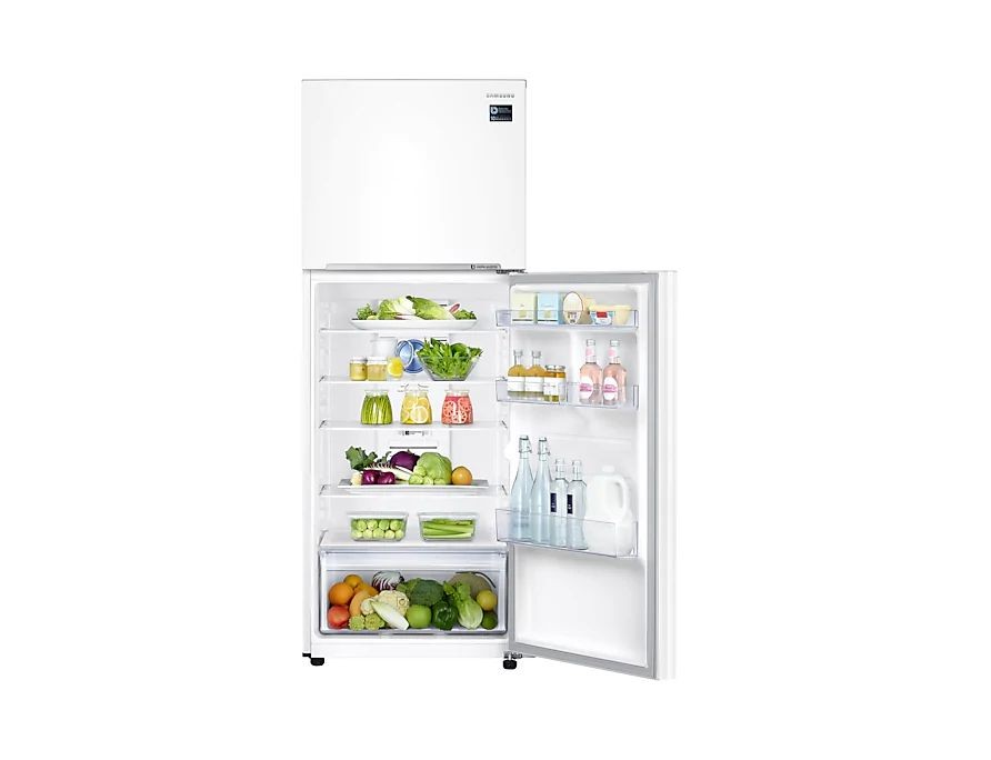 Samsung, Top Mount Refrigerator, 18 Cubic Feet, White