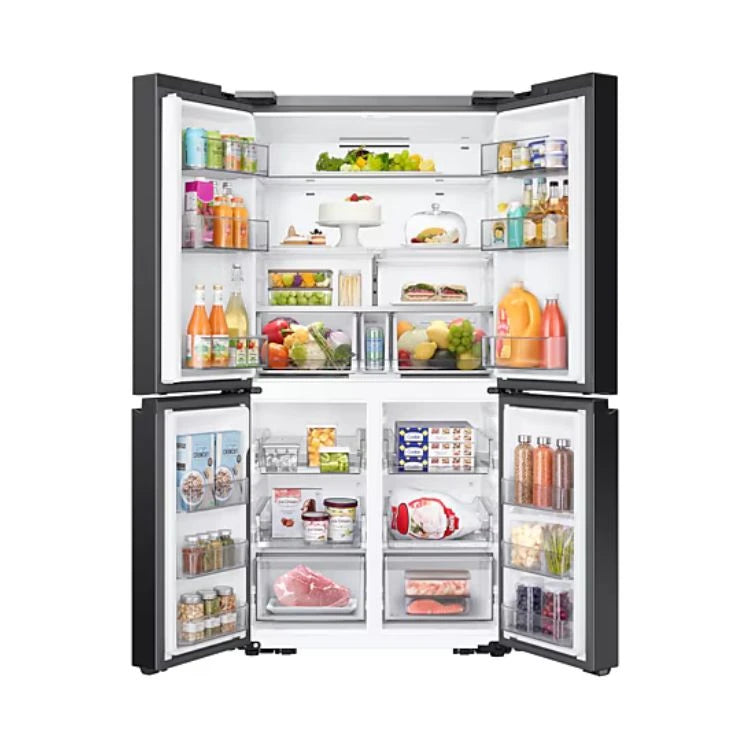 Samsung Bespoke T Style French Door Refrigerator, Black Glass