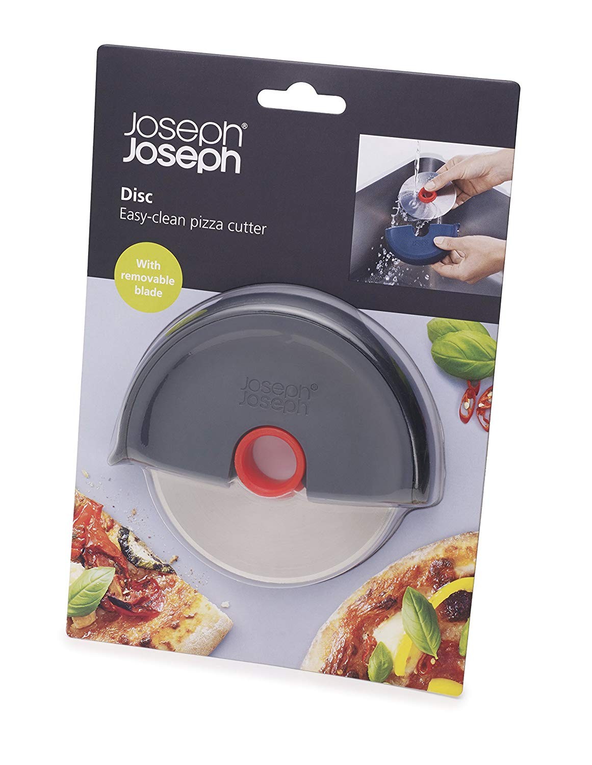 Joseph Joseph, Disc Easy-Clean Pizza Wheel, Black