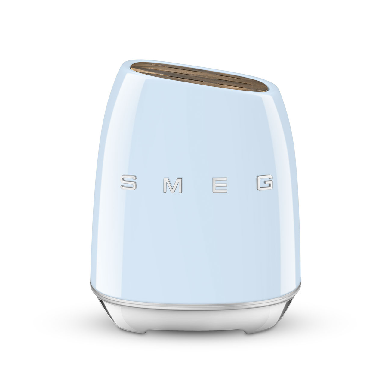 Smeg 50's Style Aesthetic Knife Block Set, Pastel Blue