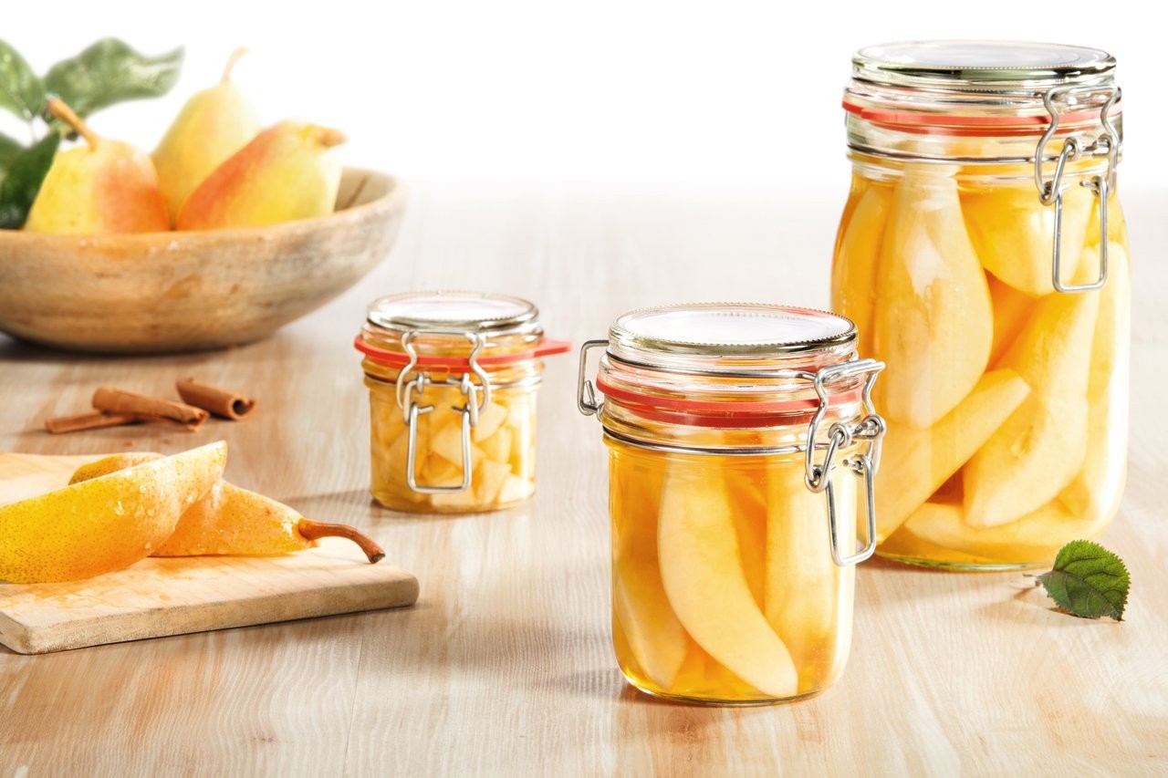Leifheit, Glass Jar, 370 ML, With Clip Fastening