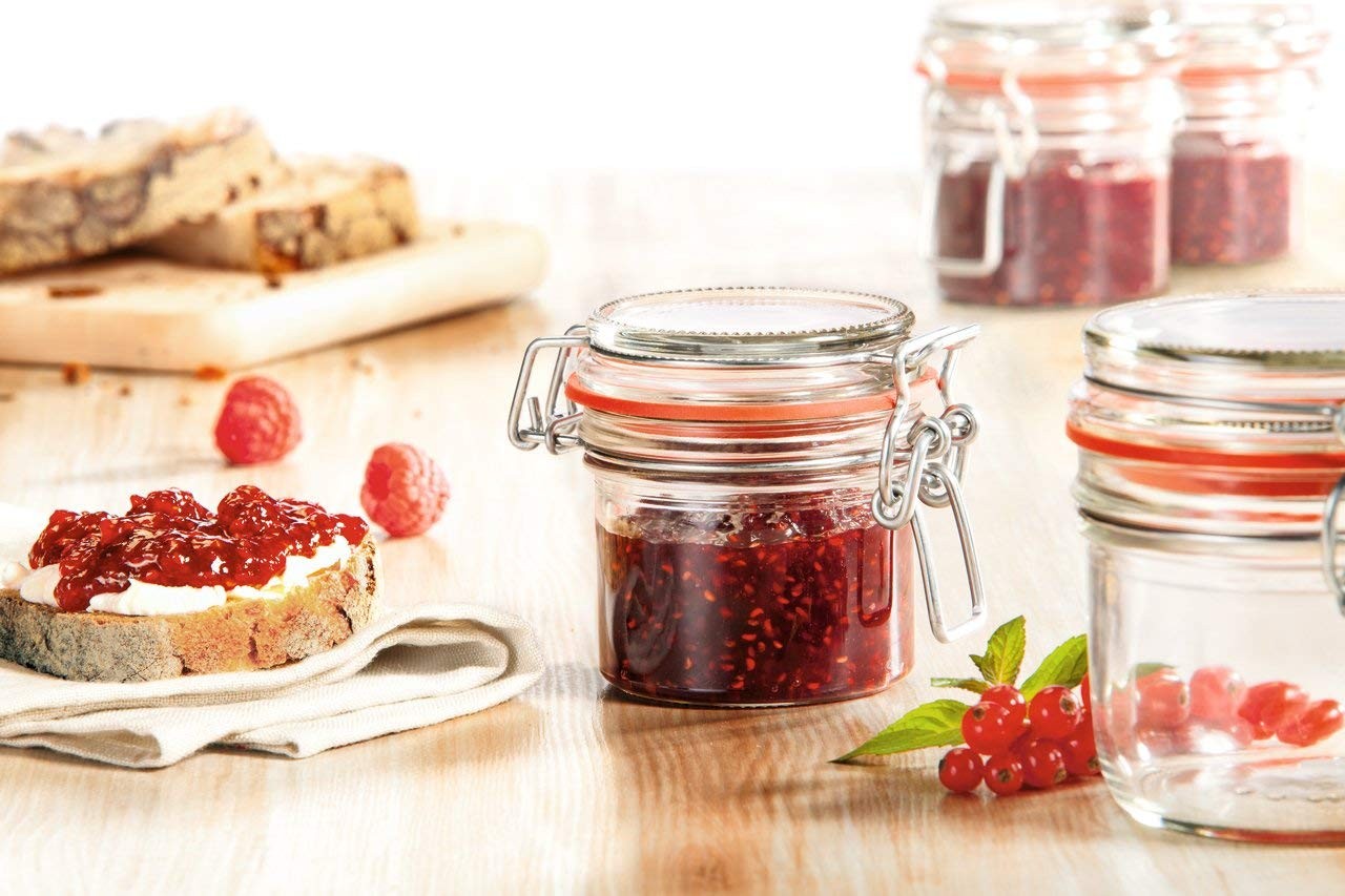 Leifheit, Glass Jar, 370 ML, With Clip Fastening