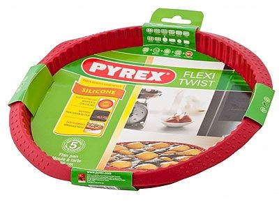 Pyrex, Flexi Twist Flan Pan, 28 CM, Red