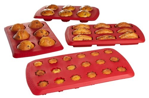 Pyrex, Flexi Twist Mold Mini Cake, Red
