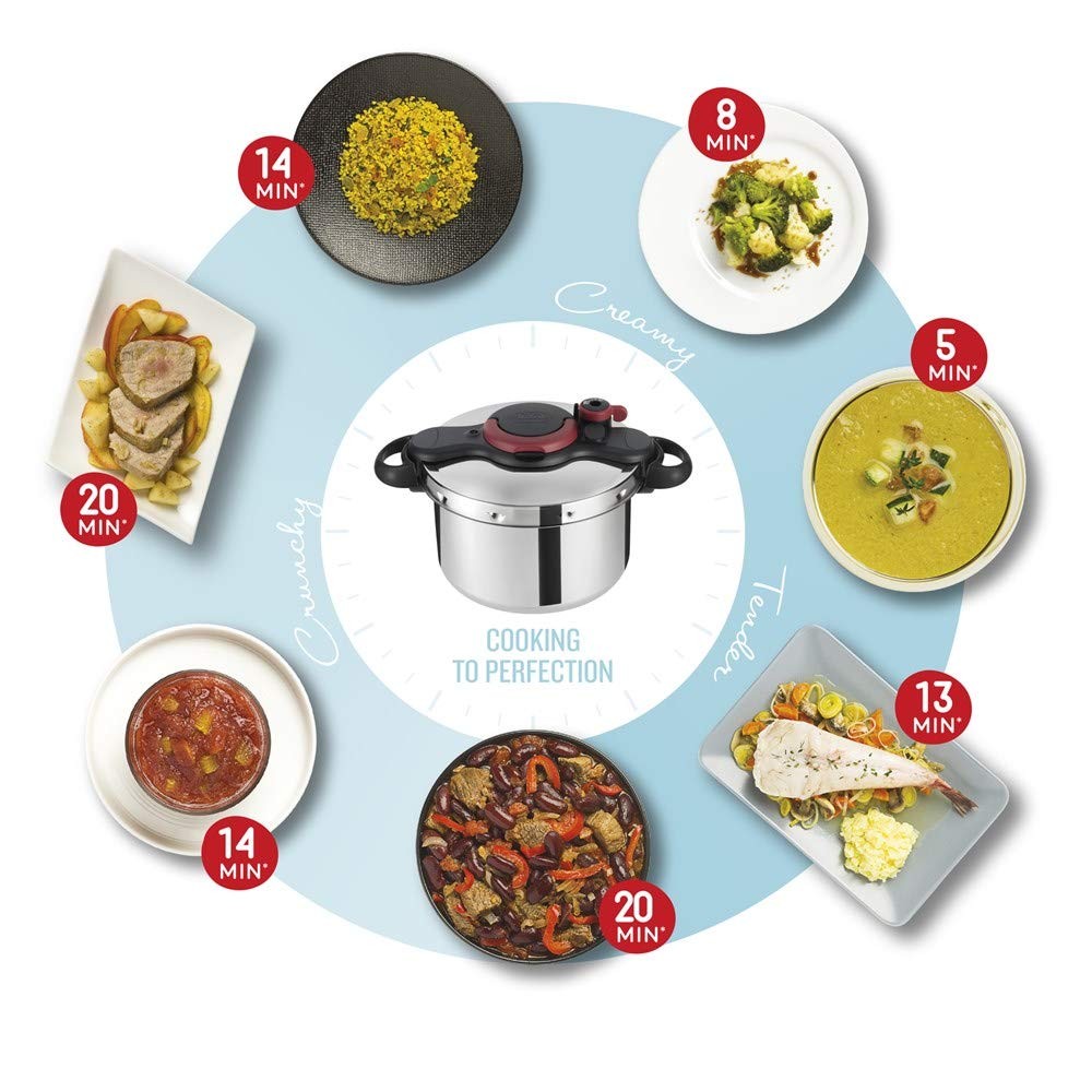 Tefal, Clipso Minut Pressure Cooker, 7.5 L, Silver