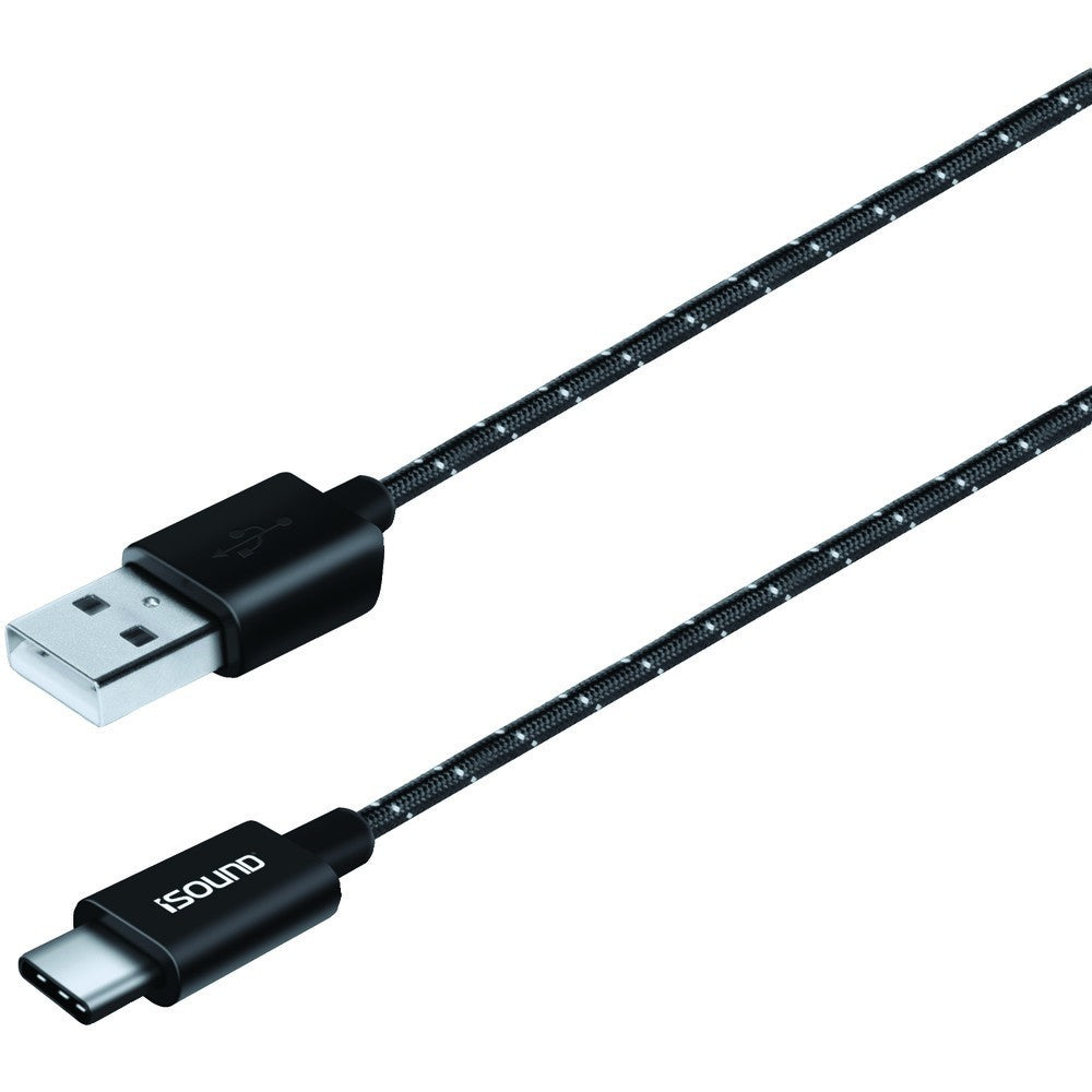Isound, Braided Charge & Sync Cable, Black