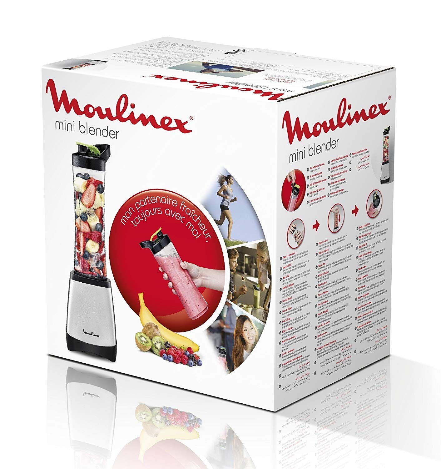 Moulinex, Mini Electric Blender, 0.7 L, 300 Watts, Stainless steel