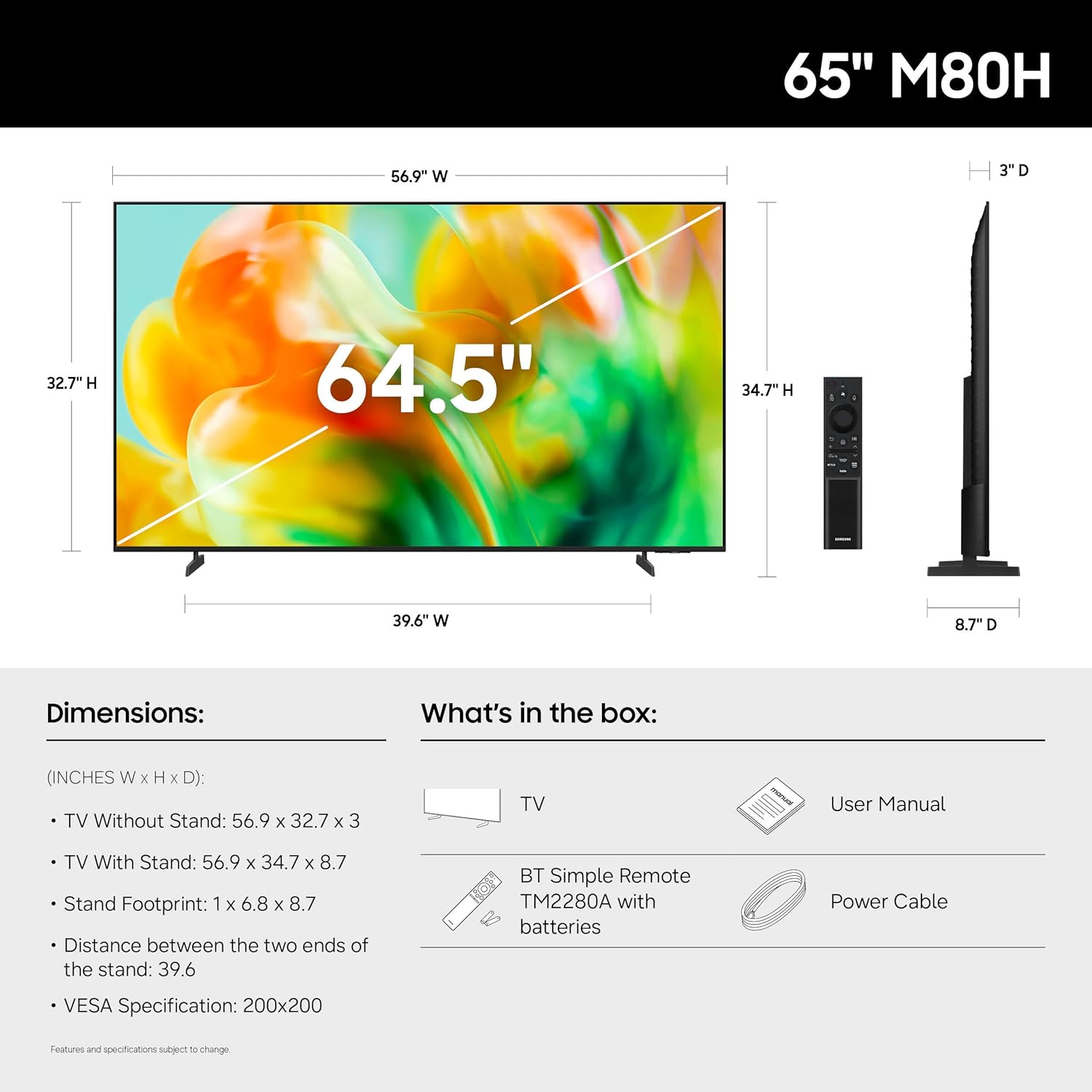 Samsung 65" Mini LED Vision AI Smart TV (2026)