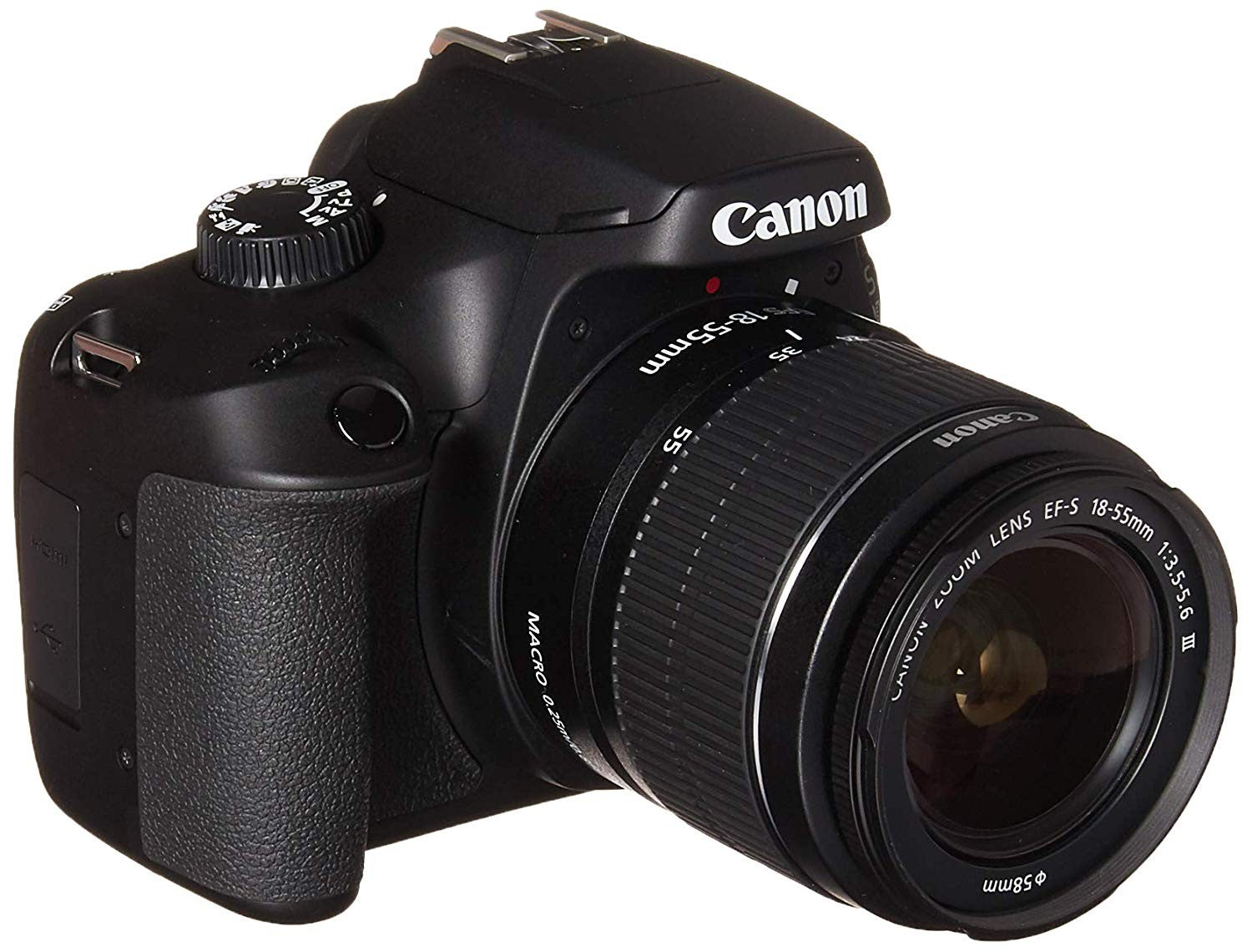 Canon, EOS 4000D, DSLR Camera, Double Lenses (18-55 mm / 75-300 mm) Black