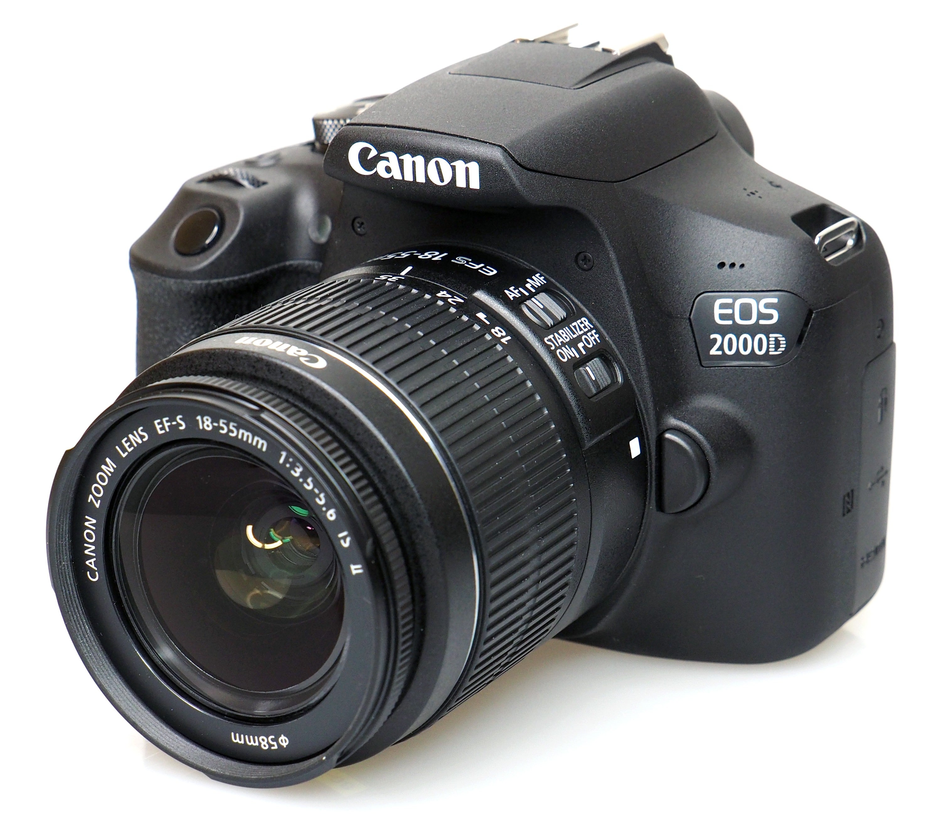 Canon EOS 2000D DSLR Camera, Black