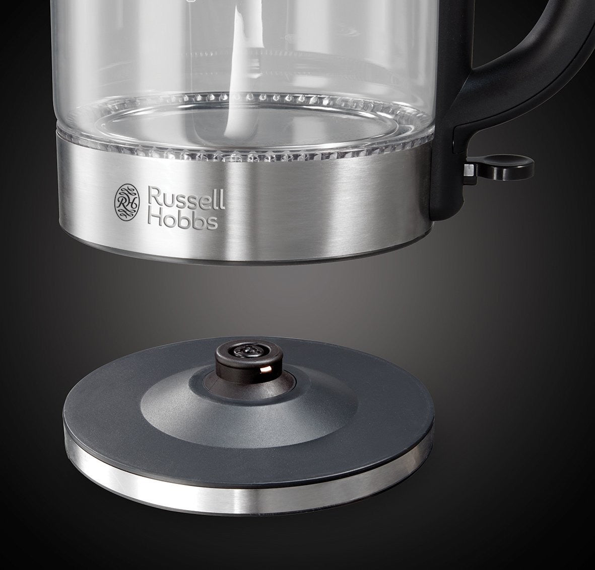 Russell Hobbs, Illuminating Glass Kettle, 3000 Watts, 1.7 L, Black