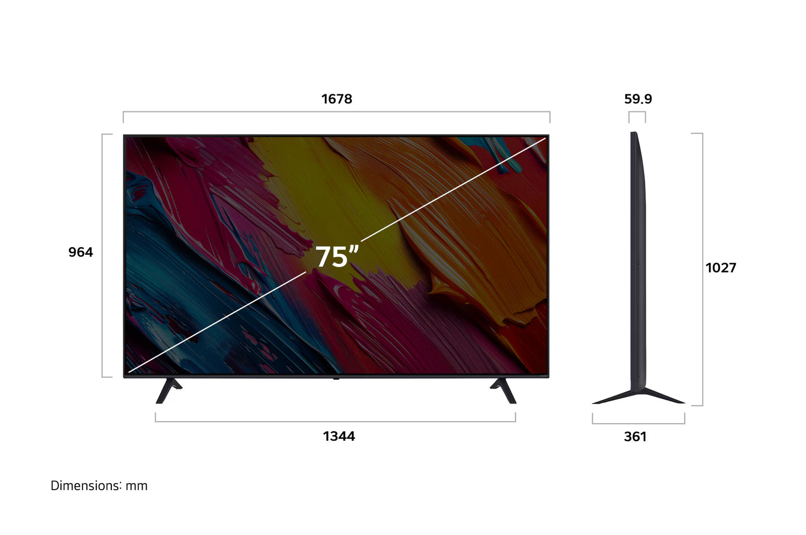 LG QNED AI QNED70 4K Smart TV 75" AI Magic remote HDR10