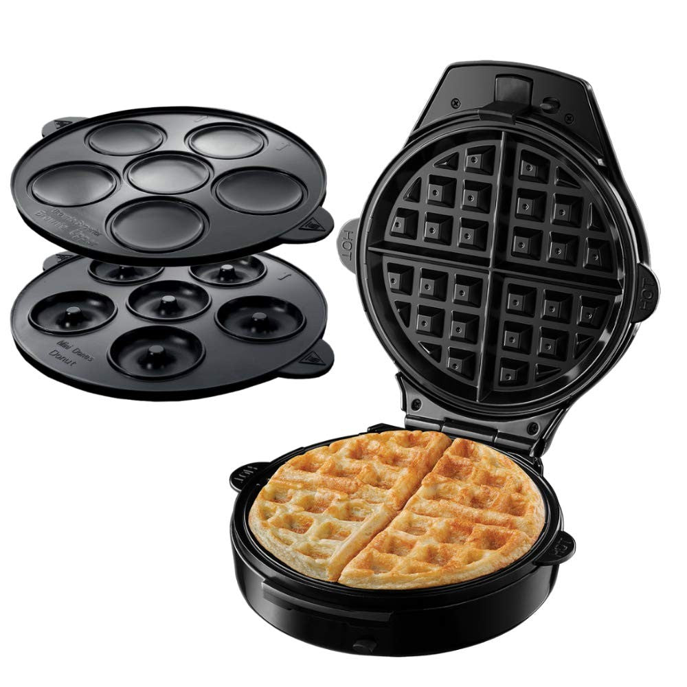 Russell Hobbs, 3 In 1 Device For Preparing Waffles, Muffins & Donuts, Black