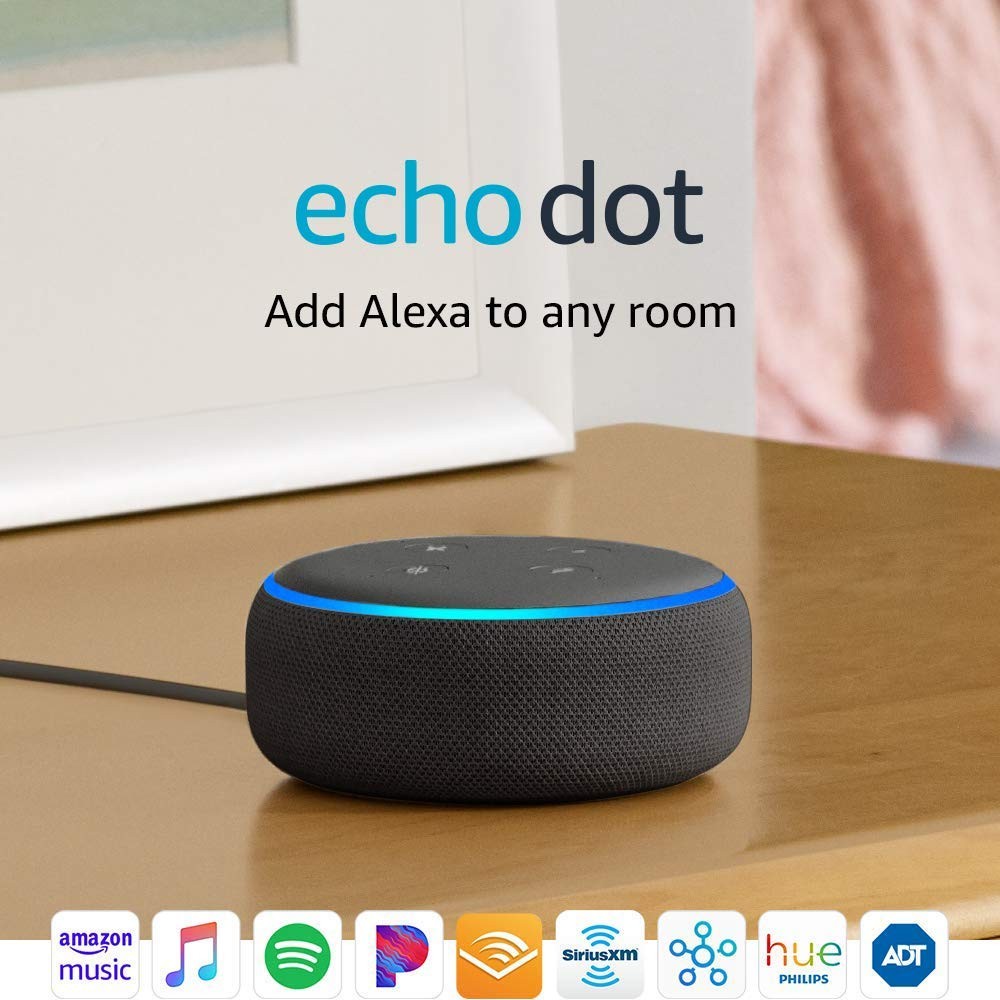 Alexa, Echo Dot (3rd Gen), Smart Speaker With Alexa, Charcoal