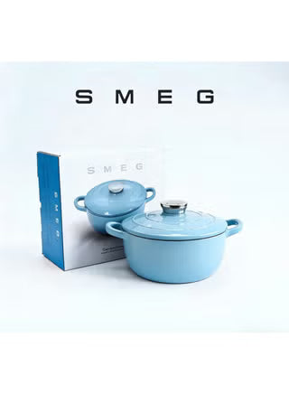 Smeg 50's Style Aesthetic Casserole, Pastel Blue