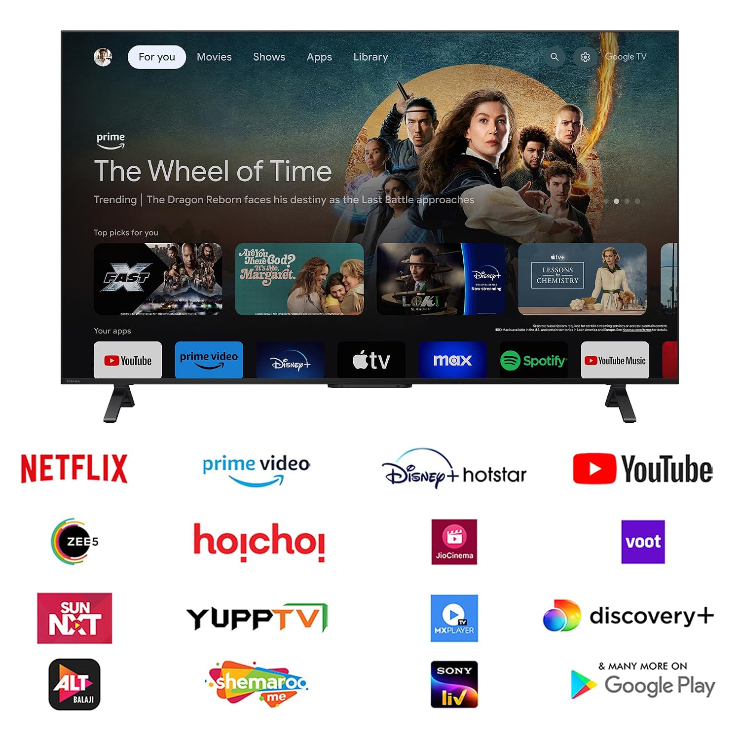 Toshiba 65" QLED 4K Smart Google TV