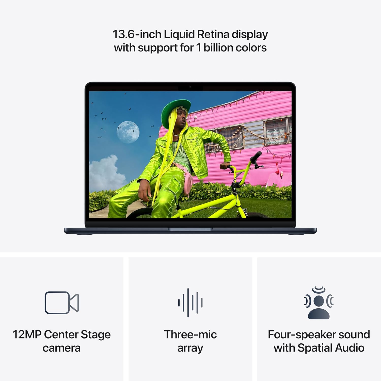 Apple 13.6" MacBook Air, 6GB RAM 512GB SSD, Midnight