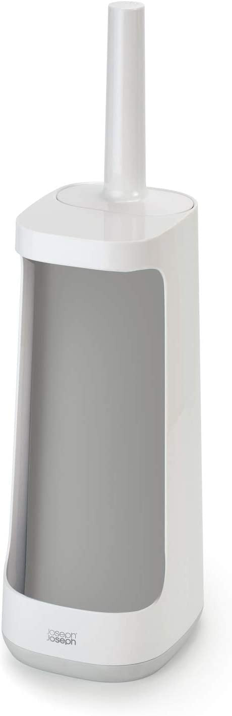 Joseph Joseph, Bathroom Flex Plus Smart Toilet Brush with Storage Bay, White/Grey