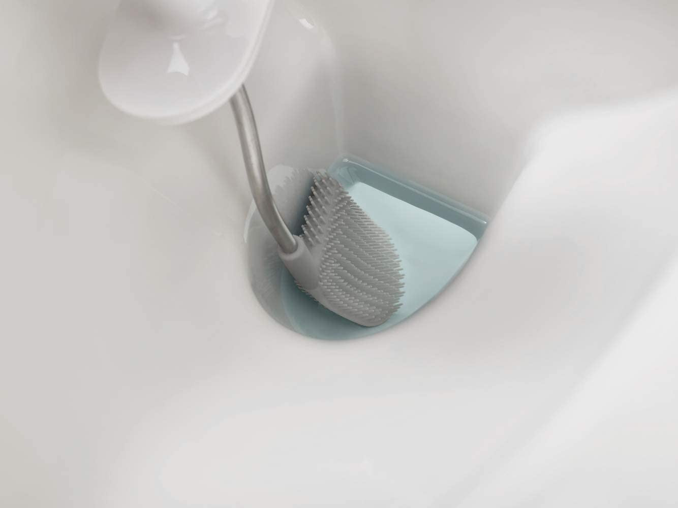 Joseph Joseph, Bathroom Flex Plus Smart Toilet Brush with Storage Bay, White/Grey