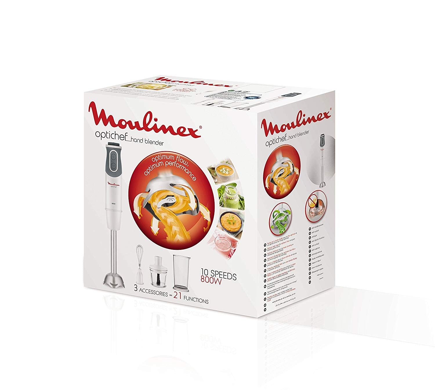 Moulinex Hand Blender, 800 Watts, White