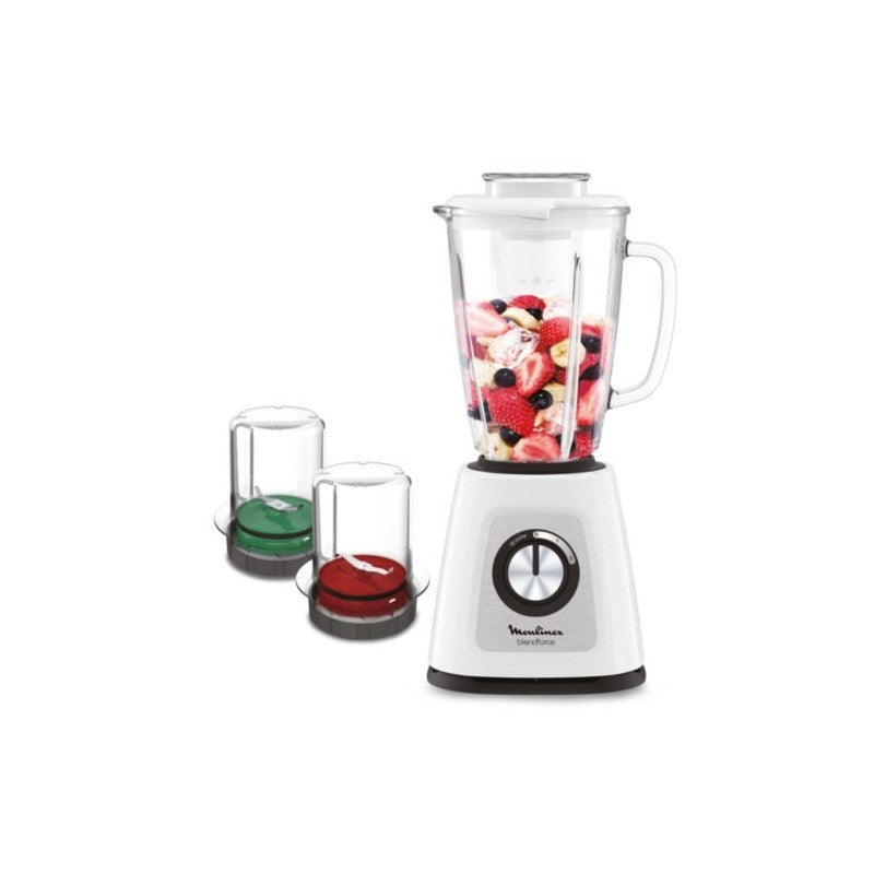 Moulinex, Blendforce Blender, 700 Watts, 1.75L, Glass Jar, White