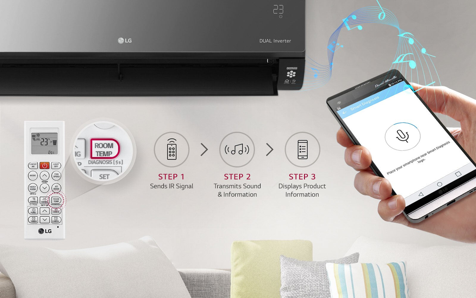 LG, ARTCOOL Inverter AC 12000 BTU, Energy Saving, Fast Cooling, Ampere Control