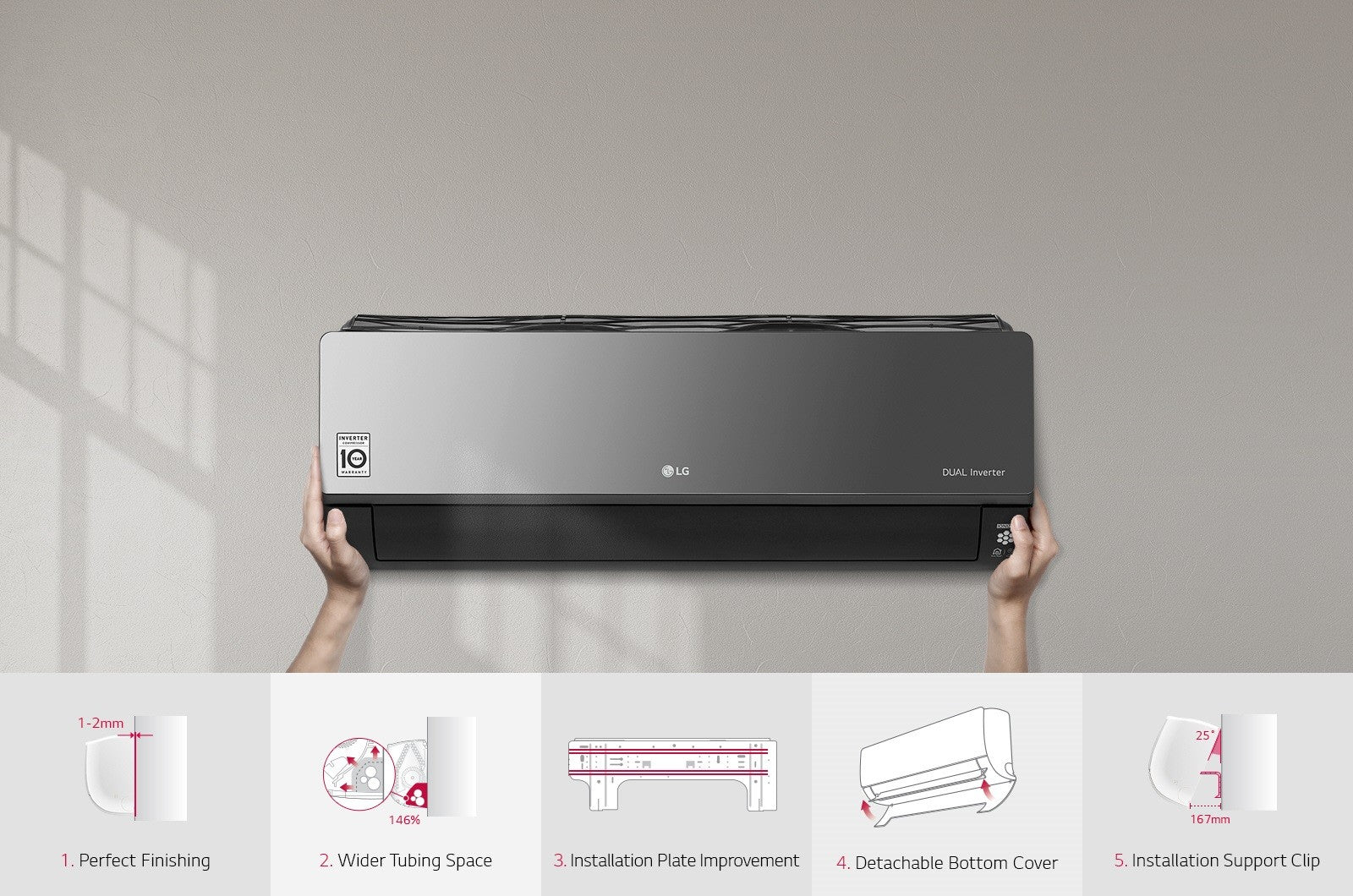 LG, ARTCOOL Inverter AC 12000 BTU, Energy Saving, Fast Cooling, Ampere Control