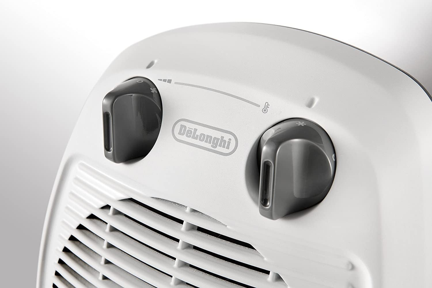 Delonghi, Up-Right Fan Heater, Anti-Frost, Double Safety System, 1000-2000 Watts, White