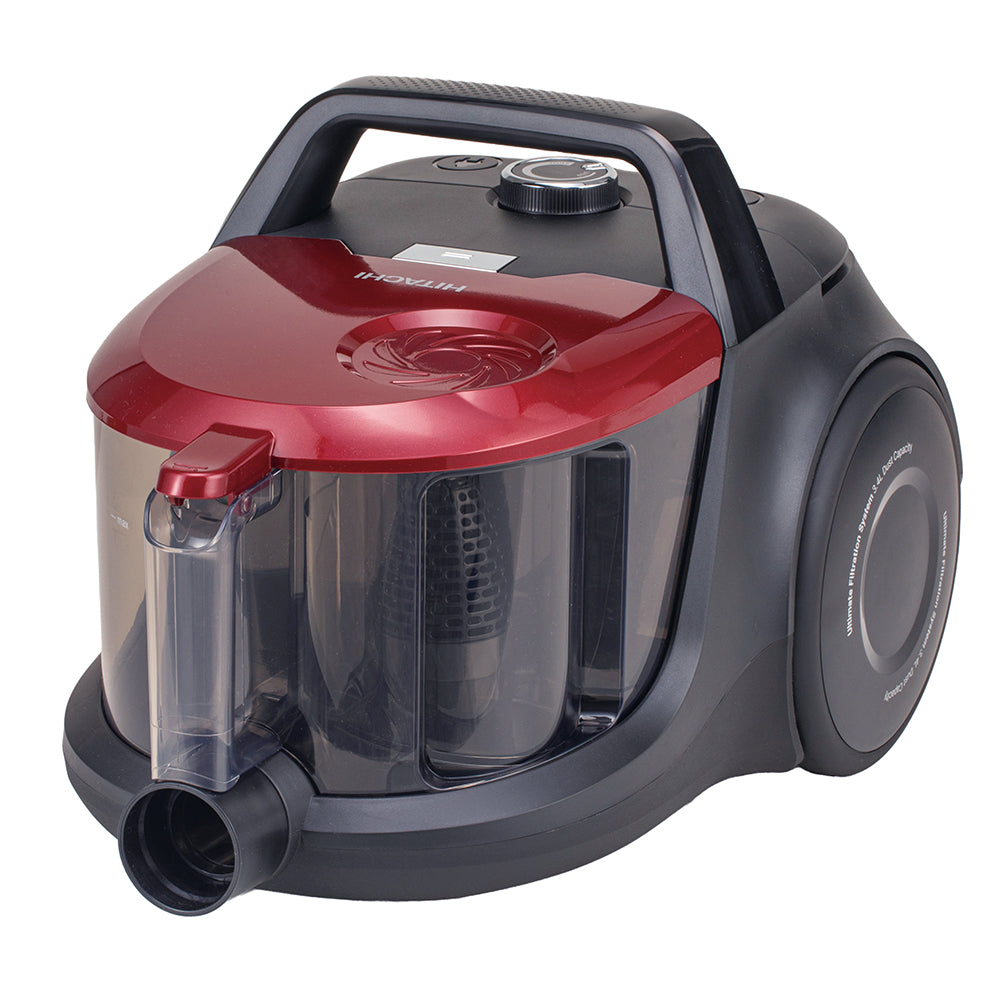 Hitachi 2000 Watts Bagless Cyclone Vacuum Cleaner, Red