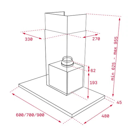 Teka 60 CM Decorative Hood, Stainless Steel