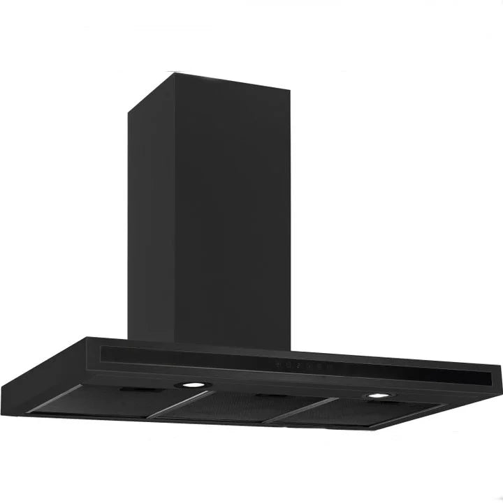 France 90 CM Chimney Hood, Black