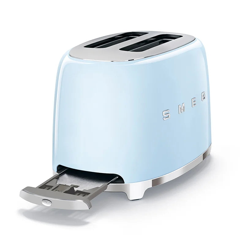 Smeg 50's Style Aesthetic 2 Slice Toaster, Pastel Blue