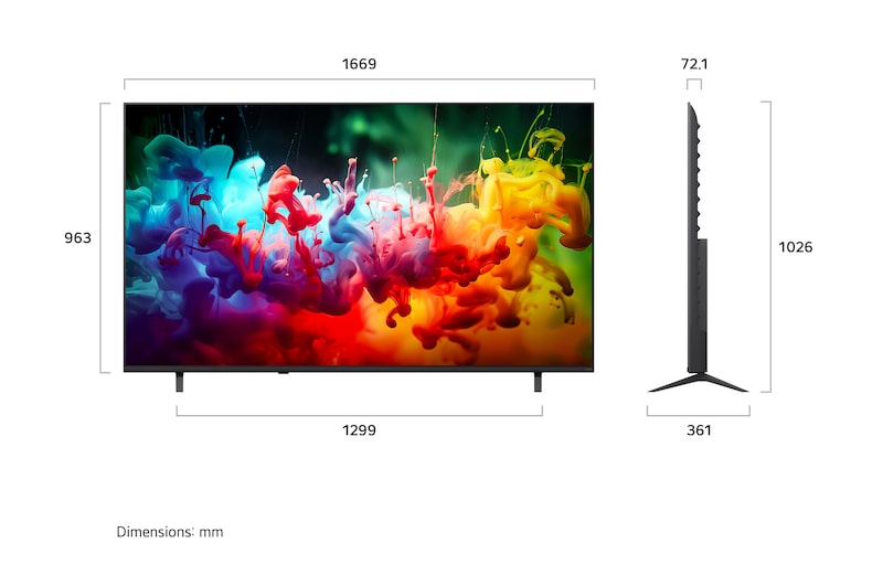 LG 75"AI QNED70 Mini LED 4K Smart TV 2026